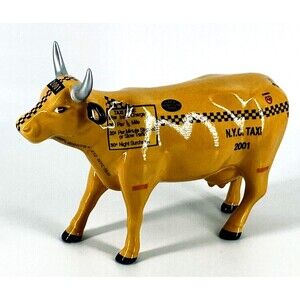 2001 Westland CowParade Figurine TaxiCow 09160